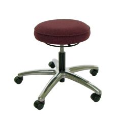 Industrial Seating Series 65 Desk Height Stool with Polished Aluminum Base, Fabric