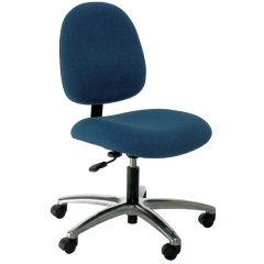 Industrial Seating Series 10 Desk Height Chair with Polished Aluminum Base, Fabric 