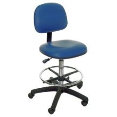 Industrial Seating Series 60 Bench Height Chair with Black Nylon Base, Vinyl