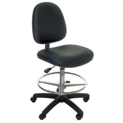 Industrial Seating Series 10 BenchESD Chair with Black Nylon Base, Dissipative Vinyl