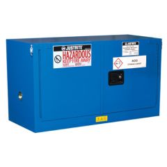 Justrite 861728 Sure-Grip® EX Piggyback Hazardous Material Safety Cabinet with 2 Self-Closing Doors, 18" x 43" x 24"