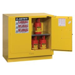 Justrite 892320 Sure-Grip® EX Under-Counter Flammables Safety Cabinet with 2 Self-Closing Doors, 22" x 35" x 35"