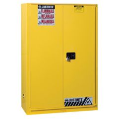 Justrite 894580 Sure-Grip® EX Flammables Safety Cabinet with 1 Self-Closing Sliding Door, 18" x 43" x 65"