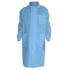 Kimtech™ A8 Certified Disposable Knee-Length Lab Coats with Extra Protection & 3 Pockets, Blue