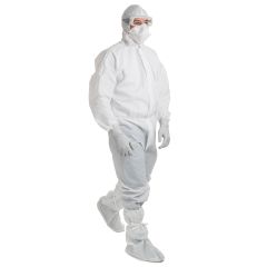 Kimtech™ A6 Disposable Liquid Splash Protection Cleanroom Coveralls with Hood, White