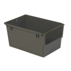 LEWISBins NBS2415-12 Heavy Duty Shelf Bin with Wire Bail, Grey, 9" x 24" x 12"