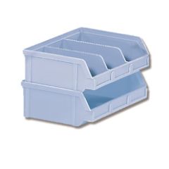 LEWISBins PB22-X Plastibox® Parts Bin with Molded Dividers, Light Blue, 8.8" x 6.6" x 2.9"