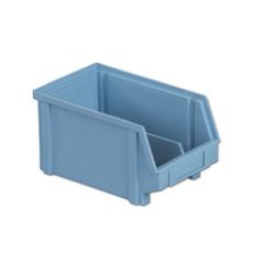 LEWISBins PB30-X Plastibox® Parts Bin with Molded Dividers, Light Blue, 5.8" x 9.5" x 5"