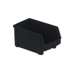 LEWISBins PB30-XXL Plastibox® ESD Parts Bin with Molded Dividers, Black, 5.8" x 9.5" x 5"