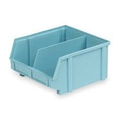 LEWISBins PB41-X Plastibox® Parts Bin with Molded Dividers, Light Blue, 11.4" x 12.8" x 6"