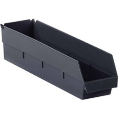 LEWISBins SB1204-4XL ESD Shelf Bin, Black, 4" x 12" x 4"