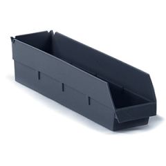 LEWISBins SB1804-4XL ESD Shelf Bin, Black, 4" x 18" x 4"