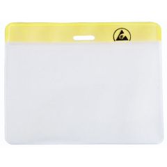 Menda 35015 ESD-Safe Horizontal ID Holder, Yellow, 3.5" x 2.38"