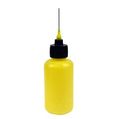 Menda 35572 durAstatic® Dissipative LDPE Flux Dispensing Bottle with 20-Gauge Needle, Yellow, 2 oz.