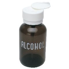 8 oz. Brown Glass Lasting-Touch Bottle with Alcohol Label