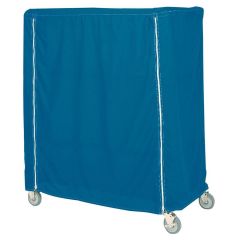 Metro 24X36X62UCMB Uncoated Nylon Shelf & Cart Cover with Zipper Closure - Blue, 24"x36"x62"