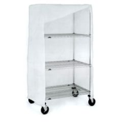 Metro 18X60X54UC Uncoated Nylon Shelf & Cart Cover with Zipper Closure - White, 18"x60"x54"