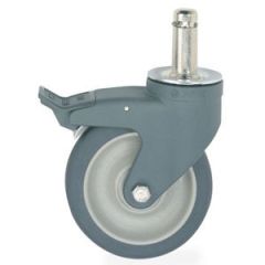 Metro 5PCBX Polymer Stem Caster, Braking, 5"