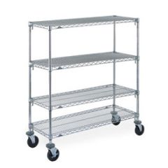 Metro A336BC 4-Shelf Chrome Wire Stem Caster Cart - Super Adjustable, 18"x36"x63"