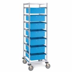 Metro APT1C-5MP Adjustable Single Bay Kitting Carts with Polyurethane Casters, 26"x20"x68"