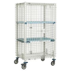 Metro MQSEC55DE MetroMax Q Security Cart with Braking Casters, Fits 24" x 48" Shelves