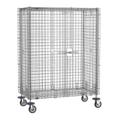 Metro SEC35EC Chrome Security Cart with Braking Casters, fits 18" x 48" Shelves