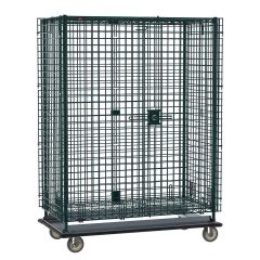 Metro SEC53LK3 Metroseal® Green Security Cart, Heavy-Duty, fits 24" x 36" Shelves