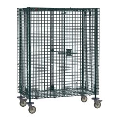 Metro SEC53VK3 Metroseal® Green Security Cart, Polymer Casters, fits 24" x 36" Shelves