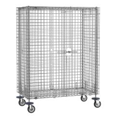 Metro SEC55EC Chrome Security Cart with Braking Casters, fits 24" x 48" Shelves