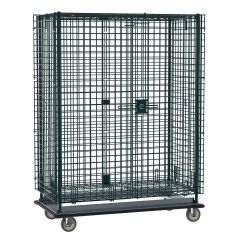 Metro SEC55LK3 Metroseal® Green Security Cart, Heavy-Duty, fits 24" x 48" Shelves