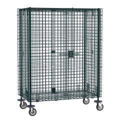 Metro SEC56EK3 Metroseal® Green Security Cart with Braking Casters, fits 24" x 60" Shelves