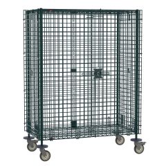 Metro SEC56VK3 Metroseal® Green Security Cart, Polymer Casters, fits 24" x 60" Shelves