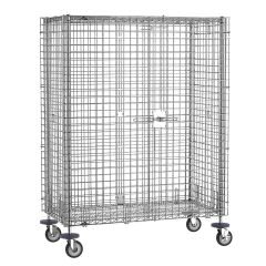 Metro SEC65EC Chrome Security Cart with Braking Casters, fits 30" x 48" Shelves