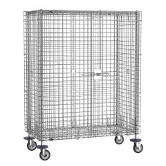 Metro SEC66EC Chrome Security Cart with Braking Casters, fits 30" x 60" Shelves