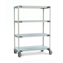 Metro X336EFX3 MetroMax i Stem Caster Cart with 4 Solid Shelves, 18" x 36" x 67"