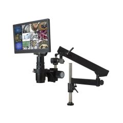 OC White TKSS-AF-FA-A Super-Scope® AF+ Intelligent Autofocus Video Inspection System with Articulating Arm, 12" Monitor & Fiber-Optic Annular Ring Light