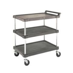 Olympic J16UC3 Polymer Three Shelf Polymer Utility Cart