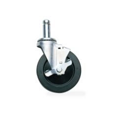 Olympic J5B 5" Resilient Rubber Braking Caster - 200 lb. capacity