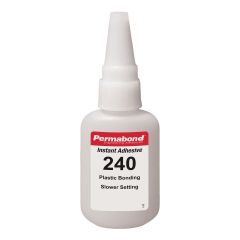 Permabond 240 Max. Gap Fill & Flow Control Plastic Bonding Cyanoacrylate Adhesive, Clear