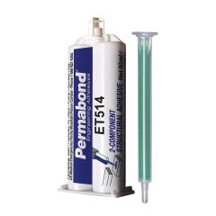 Permabond ET514 Toughened Flow Controlled Two-Part Epoxy, White/Black