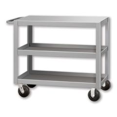 Pucel 3036-DT-3S Heavy Duty Truck Cart with 3 Shelves & Steel Casters, 30" x 36" x 32.5"