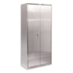 Pucel HDSC-SS-3678-18-4 Heavy Duty Stainless Steel Storage Cabinet w/ 4 Shelves, 36" x 78" x 18"