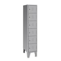 Pucel MTL-1212-60 Multi-Tier Steel Lockers with 6 Doors, 12" x 12" x 60"