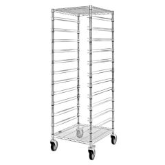 Bin Cart with 11 Rails, 24" x 21" x 69"