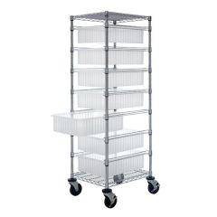 Bin Cart with 4 Rails, 24" x 21" x 69"