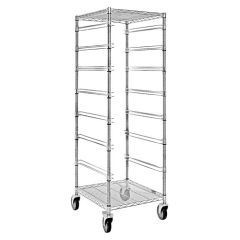 Bin Cart with 7 Rails, 24" x 21" x 69"