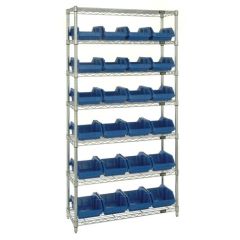 Wire Shelving System with 7 Shelves, 36" x 18" x 74"