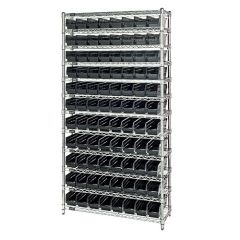 Wire Shelving System with 12 Shelves, 18" x 36" x 74"