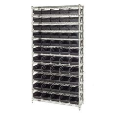 Wire Shelving System with 12 Shelves, 18" x 36" x 74"