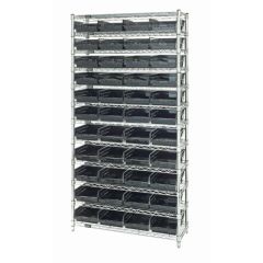 Wire Shelving System with 12 Shelves, 18" x 36" x 74"